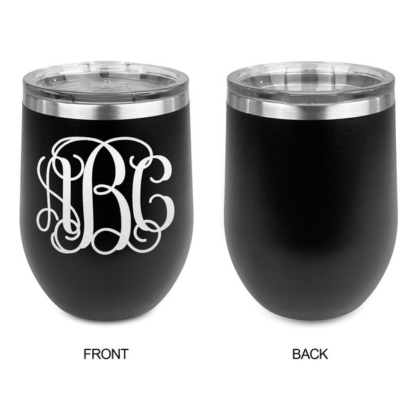 Monogram Stainless Wine Tumblers - Black - Single Sided - Approval