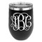 Monogram Stainless Wine Tumblers - Black - Single Sided - Front