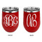 Monogram Stainless Wine Tumblers - Red - Double Sided - Approval