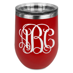 Monogram Stemless Stainless Steel Wine Tumbler - Red - Double-Sided