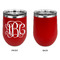 Monogram Stainless Wine Tumblers - Red - Single Sided - Approval
