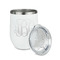 Monogram Stainless Wine Tumblers - White - Double Sided - Alt View