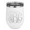 Monogram Stainless Wine Tumblers - White - Single Sided - Front