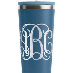 Monogram RTIC Everyday Tumbler with Straw - 28oz - Steel Blue - Double-Sided