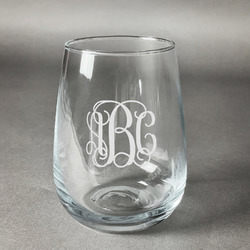 Monogram Stemless Wine Glass - Laser Engraved