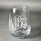 Monogram Stemless Wine Glass - Laser Engraved