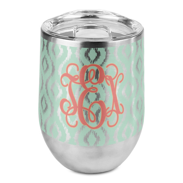 Custom Monogram Stemless Wine Tumbler - Full Print
