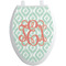 Monogram Toilet Seat Decal - Elongated