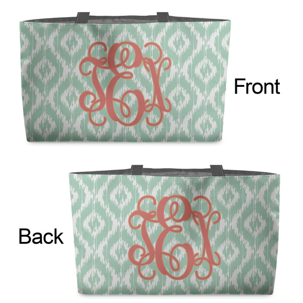Monogram Tote w/Black Handles - Front & Back Views