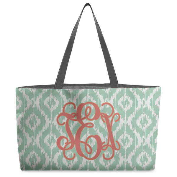 Custom Monogram Beach Totes Bag - w/ Black Handles