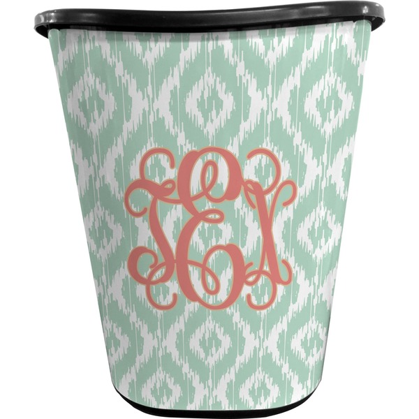 Monogram Trash Can Black