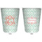 Monogram Trash Can White - Front and Back - Apvl