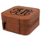 Monogram Travel Jewelry Boxes - Leatherette - Rawhide - View from Rear
