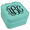 Monogram Travel Jewelry Box - Teal Leather