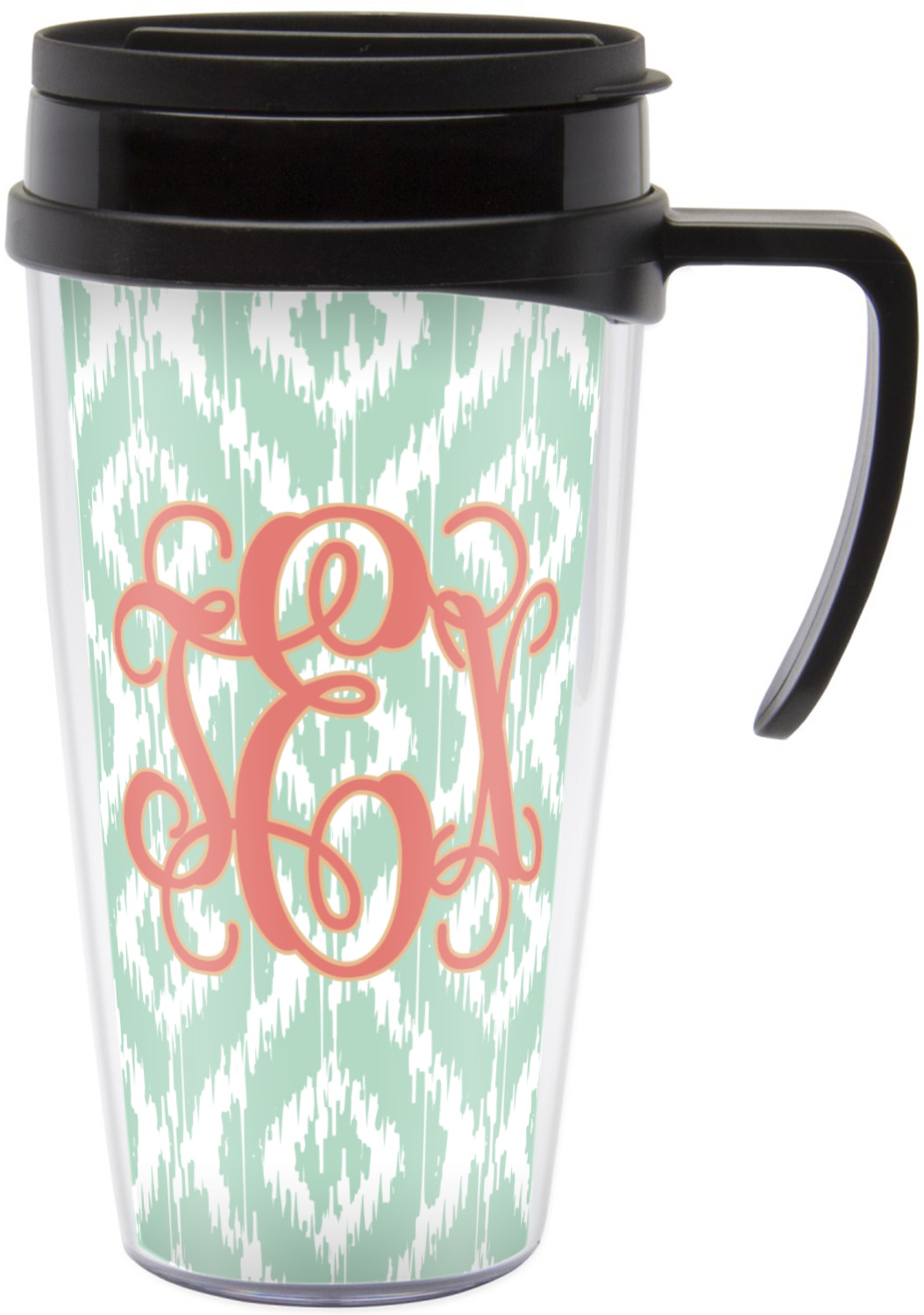 Monogram Travel Mug with Handle (Personalized) YouCustomizeIt