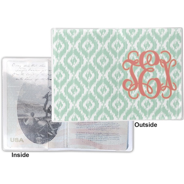 Monogram Vinyl Passport Holder - Flat Front and Back