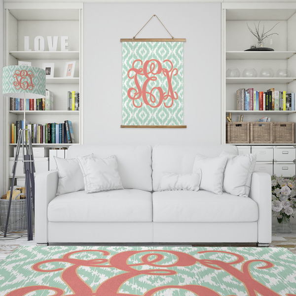 Monogram Wall Hanging Tapestry - Portrait - IN CONTEXT