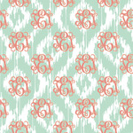 Monogram Wallpaper & Surface Covering - Water Activated - 24" x 24" Sample