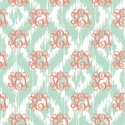 Monogram Wallpaper & Surface Covering - Water Activated - 24" x 24" Sample