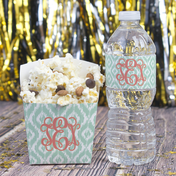 Monogram Water Bottle Label - w/ Favor Box
