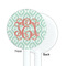 Monogram White Plastic 5.5" Stir Stick - Single Sided - Round - Front & Back