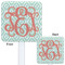 Monogram White Plastic Stir Stick - Double Sided - Approval