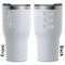 Monogram White RTIC Tumbler - Front and Back