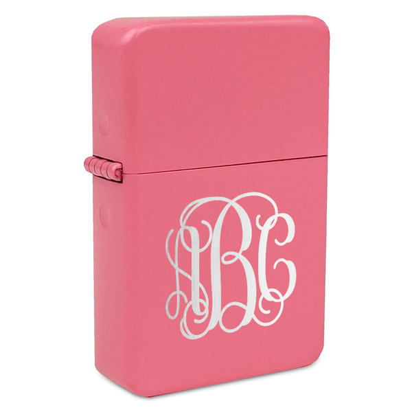 Custom Monogram Windproof Lighter - Pink - Single-Sided