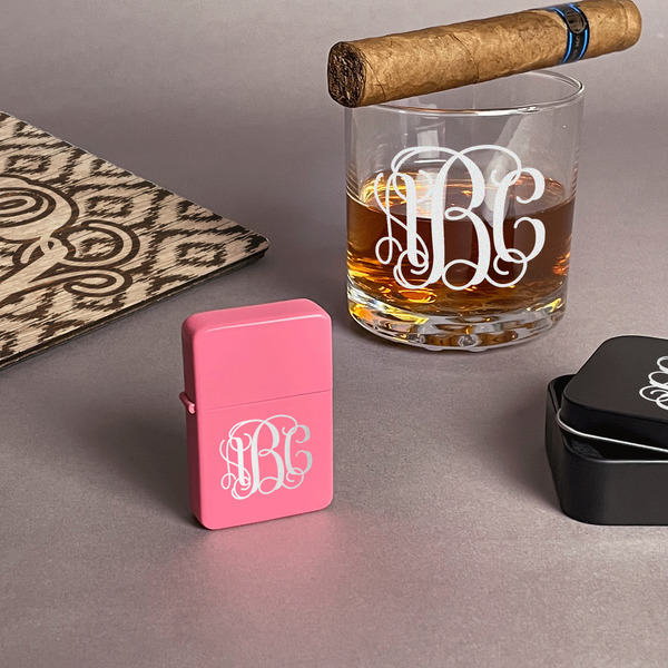 Monogram Windproof Lighters - Pink - In Context