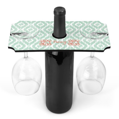 Monogram Wine Bottle & Glass Holder (Personalized)