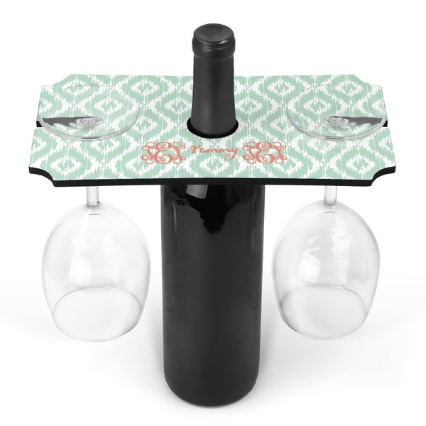 Custom Monogram Wine Bottle & Glass Holder