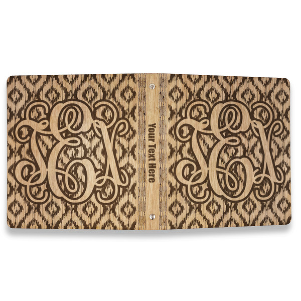 Monogram Wood 3-Ring Binders - 1" Letter - Approval