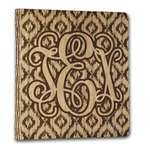 Monogram Wood 3-Ring Binder - 1" Letter Size
