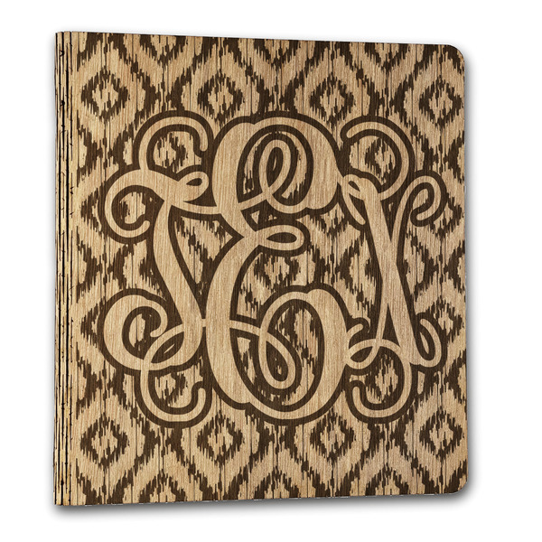 Monogram Wood 3-Ring Binders - 1" Letter - Front