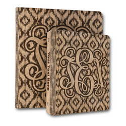Monogram Wood 3-Ring Binder