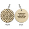 Monogram Wood Luggage Tags - Round - Approval