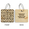 Monogram Wood Luggage Tags - Square - Approval