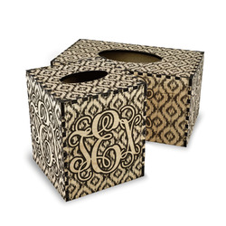 Monogram Wood Tissue Box Cover