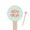 Monogram 4" Round Wooden Food Picks - Single-Sided