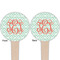 Monogram Wooden 4" Food Pick - Round - Double Sided - Front & Back