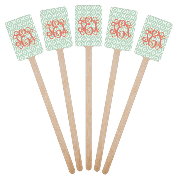 Monogram Wooden 6.25" Stir Stick - Rectangular - Fan View