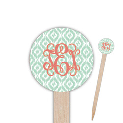 Monogram 6" Round Wooden Food Picks - Double-Sided