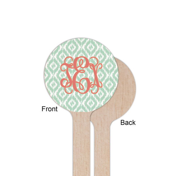 Monogram Wooden 6" Stir Stick - Round - Single Sided - Front & Back