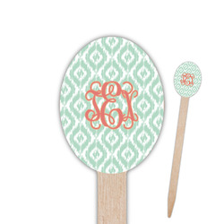 Monogram Oval Wooden Food Picks - Double-Sided