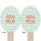 Monogram Wooden Food Pick - Oval - Double Sided - Front & Back