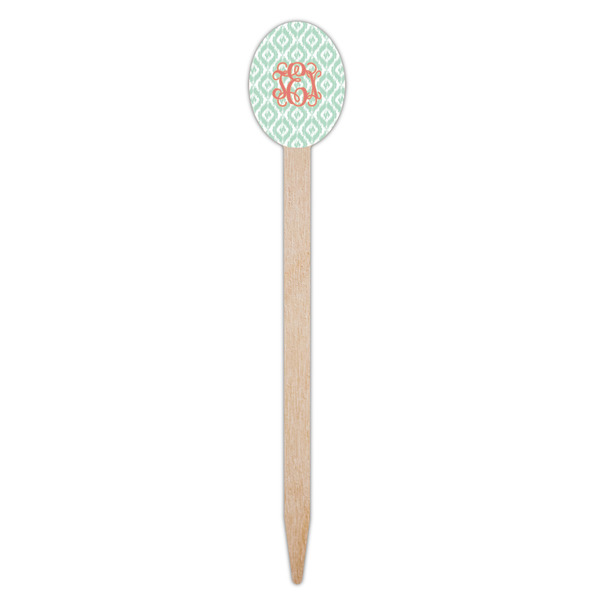 Monogram Wooden Food Pick - Oval - Single Pick