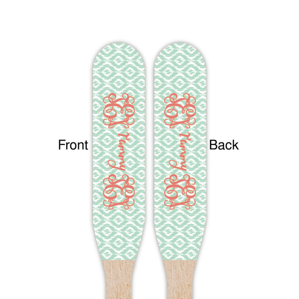 Monogram Wooden Food Pick - Paddle - Double Sided - Front & Back