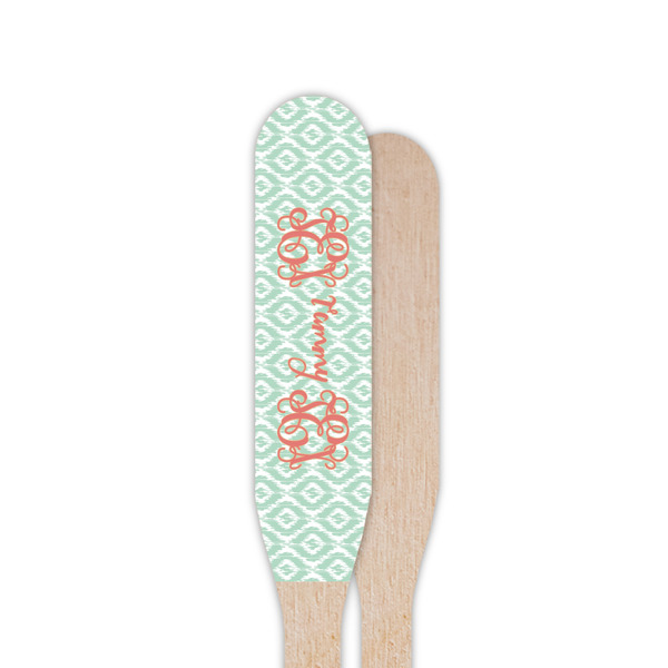 Monogram Wooden Food Pick - Paddle - Single Sided - Front & Back