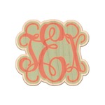 Monogram Natural Wooden Sticker