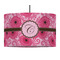Gerbera Daisy 12" Drum Pendant Lamp - Fabric (Personalized)